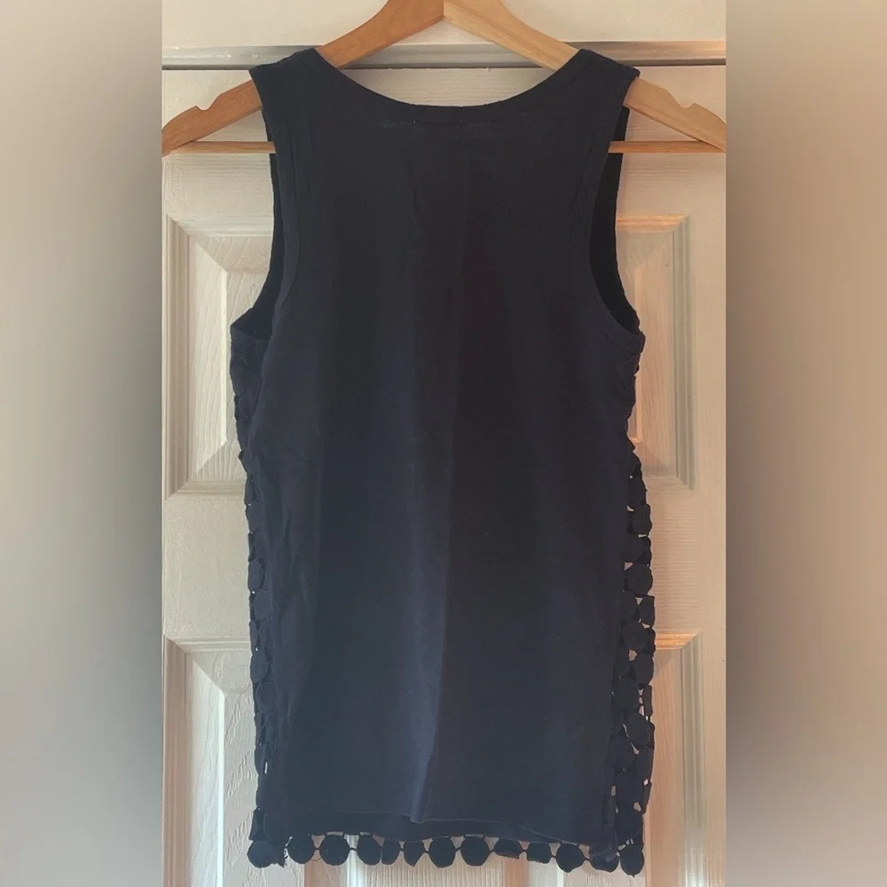 J. Crew Navy Lined Tank Size XXS NWOT Gorgeous‎ Crochet